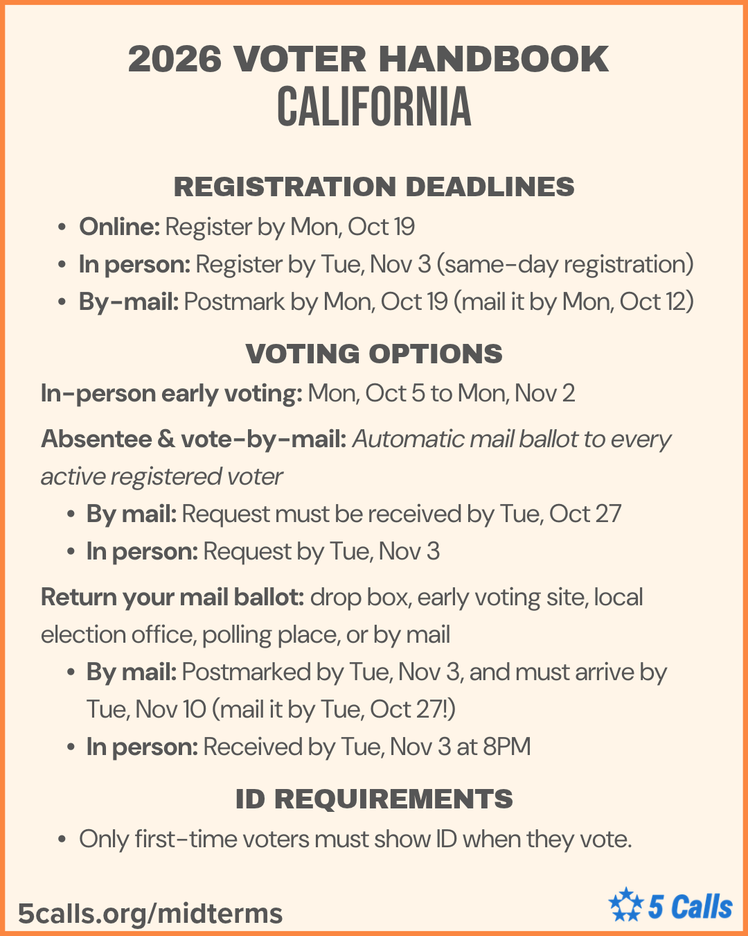 Your state's voter handbook