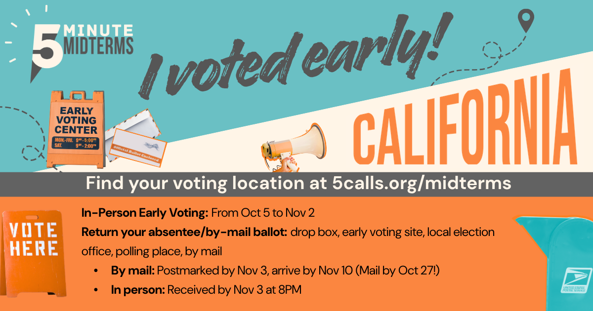 I voted early! share image, horizontal crop